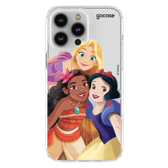 Capinha para celular Disney - Princesas - Branca de Neve, Moana e Rapunzel