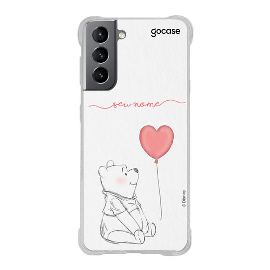 Capinha para celular Ursinho Pooh - Coração