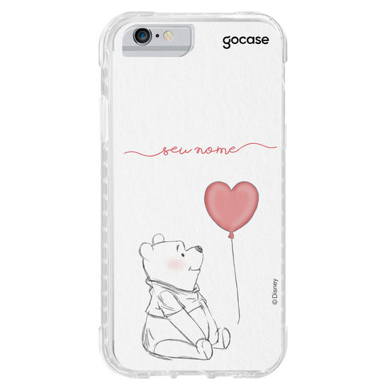 Capinha para celular Ursinho Pooh - Coração