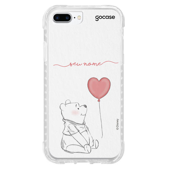 Capinha para celular Ursinho Pooh - Coração