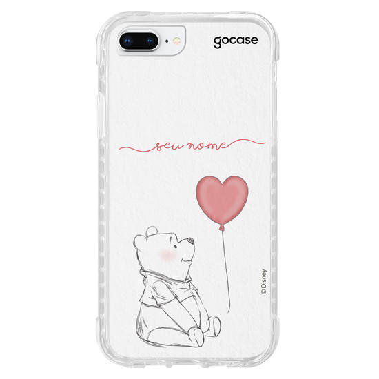 Capinha para celular Ursinho Pooh - Coração