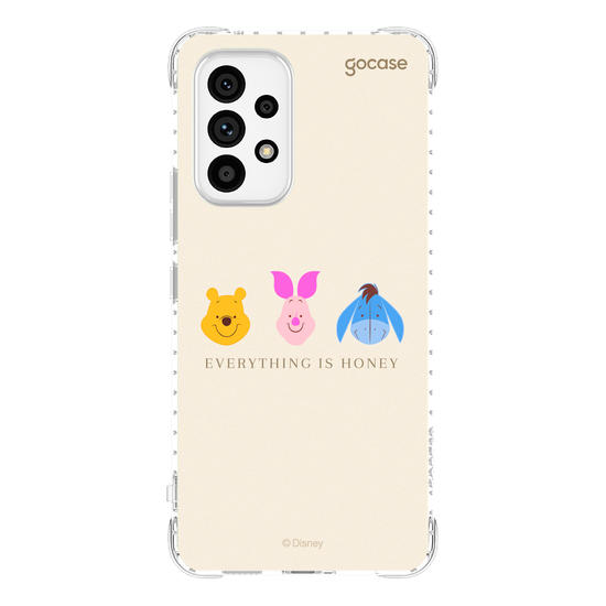 Capinha para celular Ursinho Pooh - Emoji e Frase Minimalista