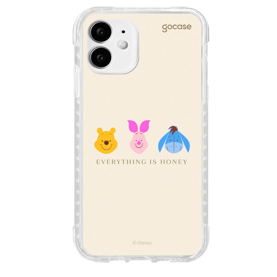 Capinha para celular Ursinho Pooh - Emoji e Frase Minimalista