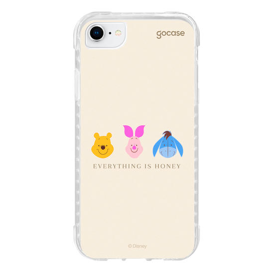 Capinha para celular Ursinho Pooh - Emoji e Frase Minimalista