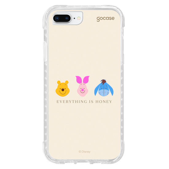 Capinha para celular Ursinho Pooh - Emoji e Frase Minimalista