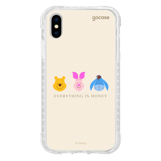 Capinha para celular Ursinho Pooh - Emoji e Frase Minimalista