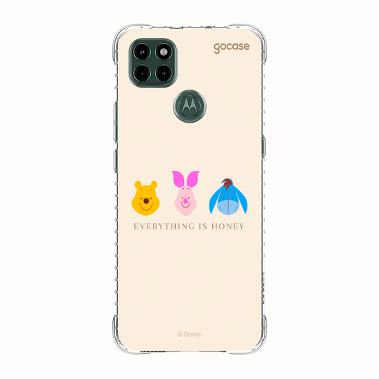 Capinha para celular Ursinho Pooh - Emoji e Frase Minimalista