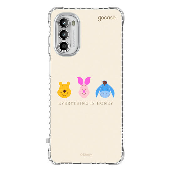 Capinha para celular Ursinho Pooh - Emoji e Frase Minimalista