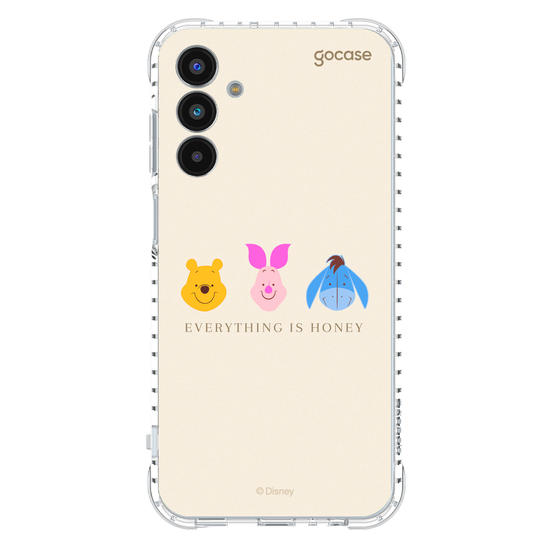 Capinha para celular Ursinho Pooh - Emoji e Frase Minimalista