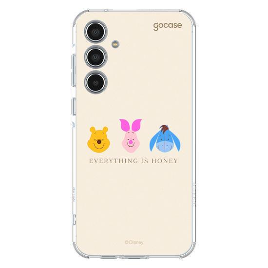 Capinha para celular Ursinho Pooh - Emoji e Frase Minimalista