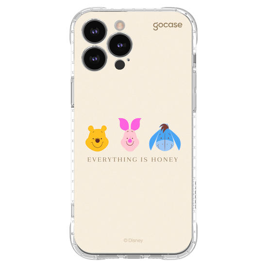 Capinha para celular Ursinho Pooh - Emoji e Frase Minimalista