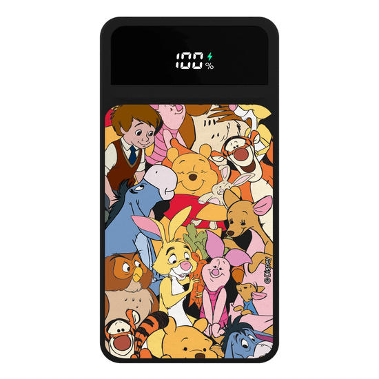 Carregador Portátil Turbo 10000mah Preto - Ursinho Pooh - Pattern da Turma