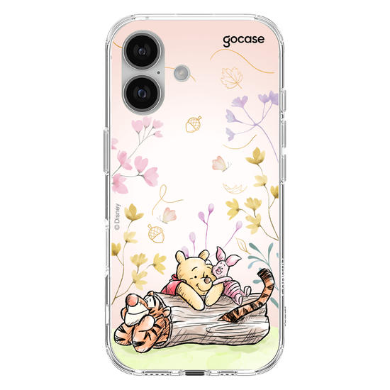 Capinha para celular  Ursinho Pooh - Amigos do Pooh no Outono