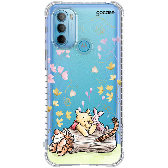 Capinha para celular  Ursinho Pooh - Amigos do Pooh no Outono