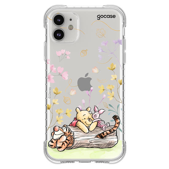 Capinha para celular  Ursinho Pooh - Amigos do Pooh no Outono