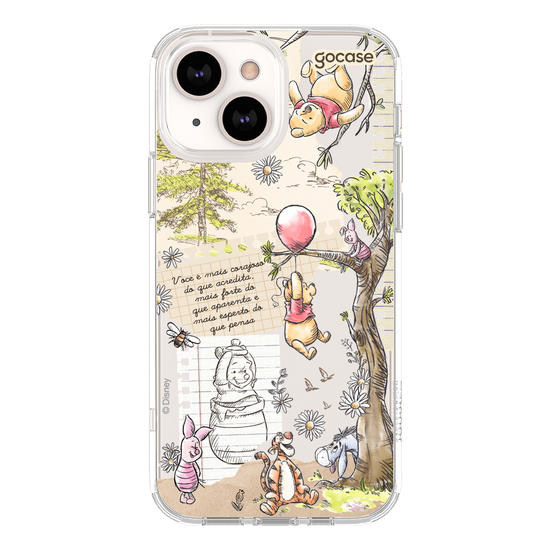Capinha para celular Turma do Pooh - Colagem Cottage