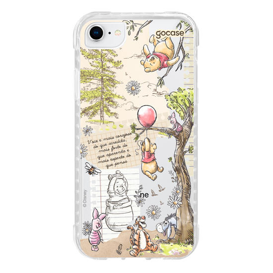 Capinha para celular  Turma do Pooh - Colagem Cottage
