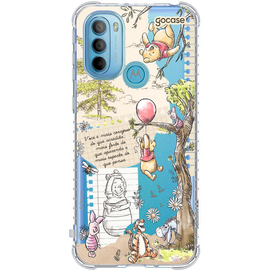 Capinha para celular  Turma do Pooh - Colagem Cottage