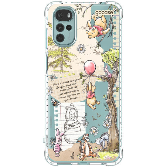 Capinha para celular  Turma do Pooh - Colagem Cottage