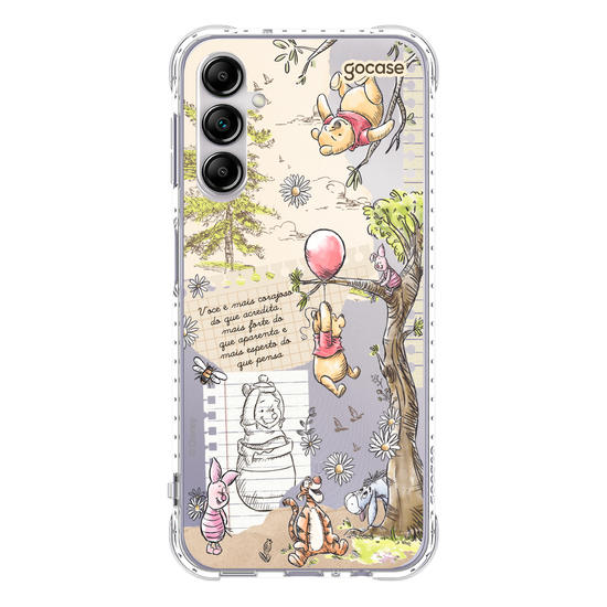 Capinha para celular  Turma do Pooh - Colagem Cottage