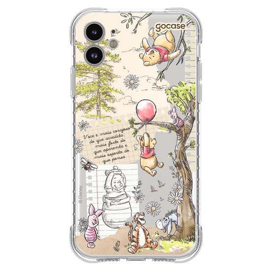 Capinha para celular  Turma do Pooh - Colagem Cottage