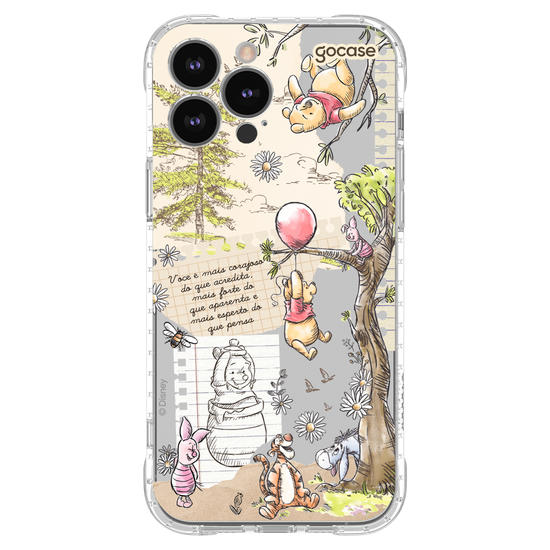 Capinha para celular  Turma do Pooh - Colagem Cottage