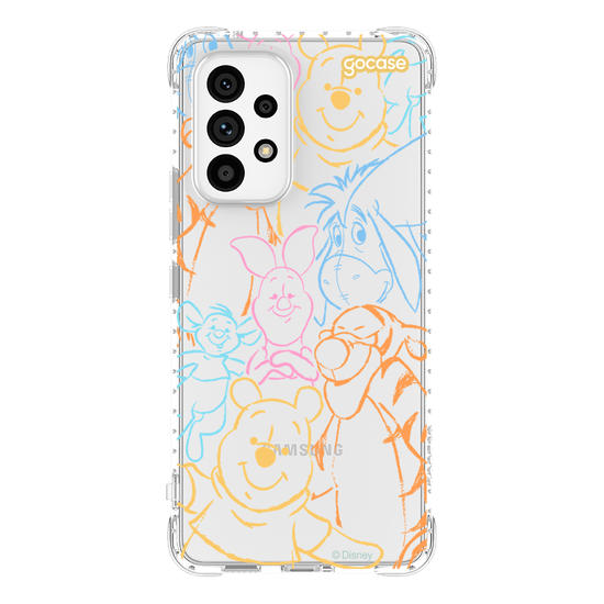 Capinha para celular  Turma do Pooh - Rostinhos Rainbow