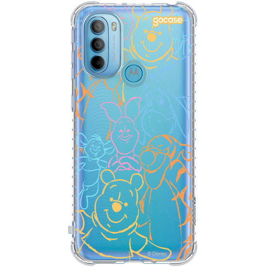 Capinha para celular  Turma do Pooh - Rostinhos Rainbow