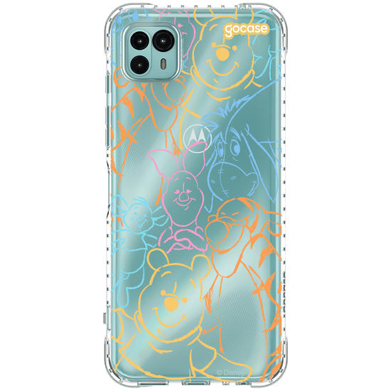 Capinha para celular  Turma do Pooh - Rostinhos Rainbow