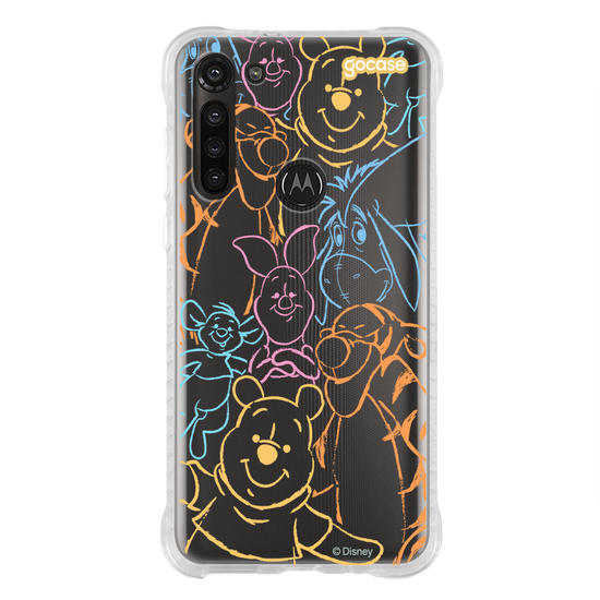 Capinha para celular  Turma do Pooh - Rostinhos Rainbow
