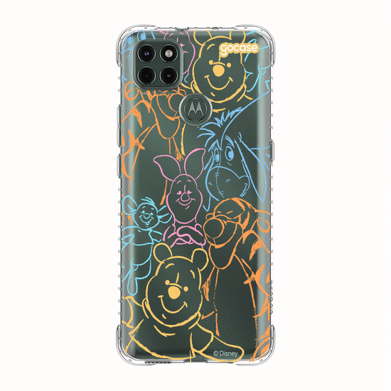 Capinha para celular  Turma do Pooh - Rostinhos Rainbow