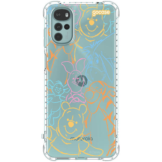 Capinha para celular  Turma do Pooh - Rostinhos Rainbow
