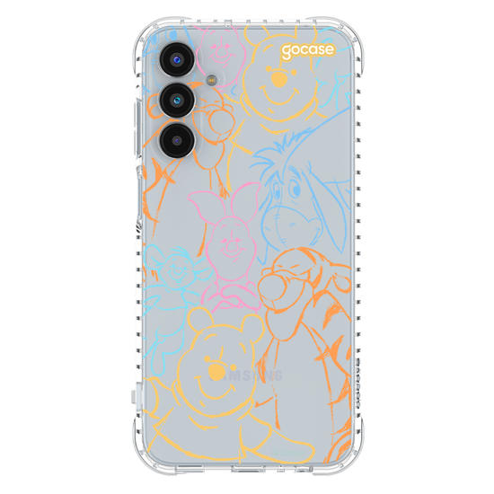 Capinha para celular  Turma do Pooh - Rostinhos Rainbow