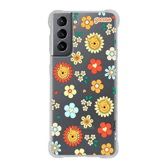 Capinha para celular  Pooh Floral 70s