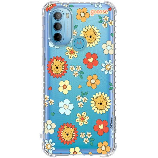 Capinha para celular  Pooh Floral 70s
