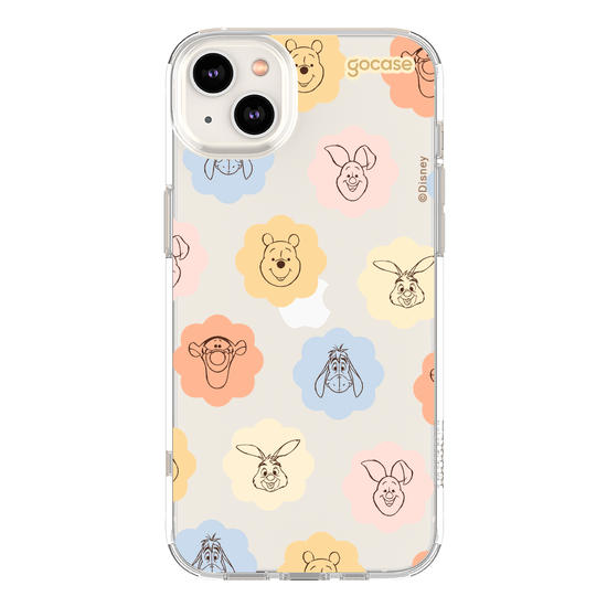 Capinha para celular  Turma do Pooh - Rostinhos em Flores