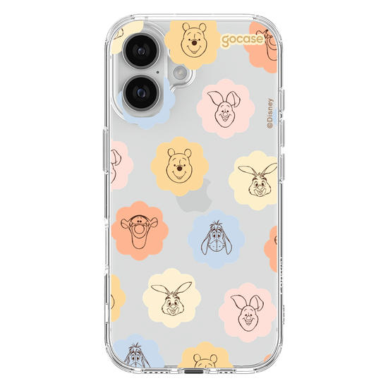 Capinha para celular  Turma do Pooh - Rostinhos em Flores