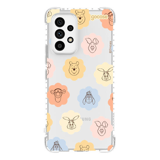 Capinha para celular  Turma do Pooh - Rostinhos em Flores