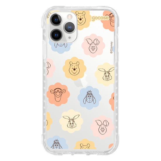 Capinha para celular  Turma do Pooh - Rostinhos em Flores