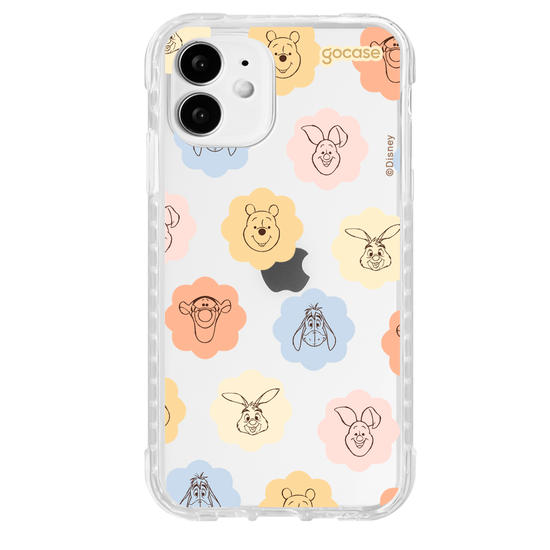 Capinha para celular  Turma do Pooh - Rostinhos em Flores