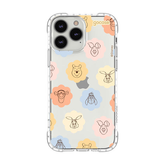 Capinha para celular  Turma do Pooh - Rostinhos em Flores
