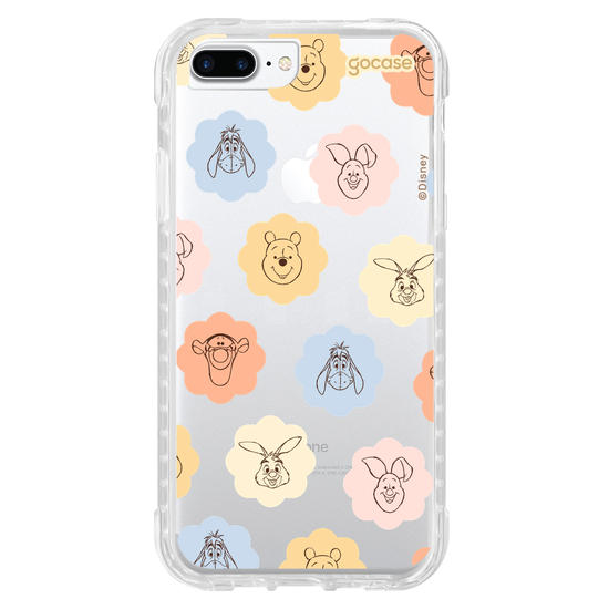 Capinha para celular  Turma do Pooh - Rostinhos em Flores