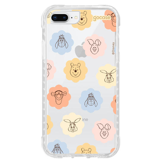 Capinha para celular  Turma do Pooh - Rostinhos em Flores