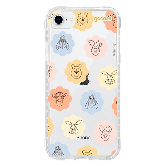 Capinha para celular  Turma do Pooh - Rostinhos em Flores