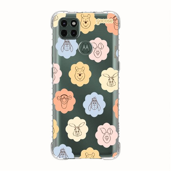 Capinha para celular  Turma do Pooh - Rostinhos em Flores
