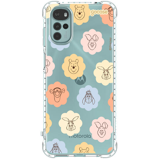 Capinha para celular  Turma do Pooh - Rostinhos em Flores