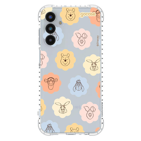 Capinha para celular  Turma do Pooh - Rostinhos em Flores