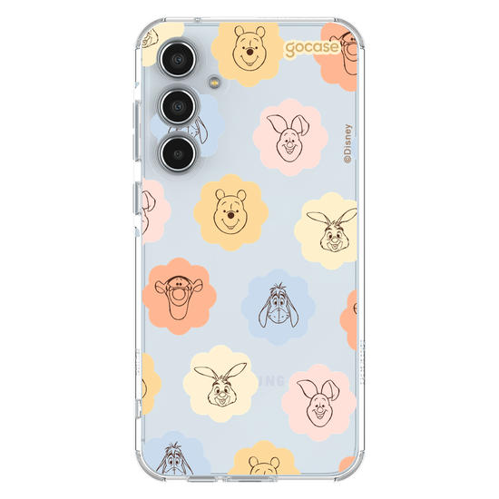 Capinha para celular  Turma do Pooh - Rostinhos em Flores