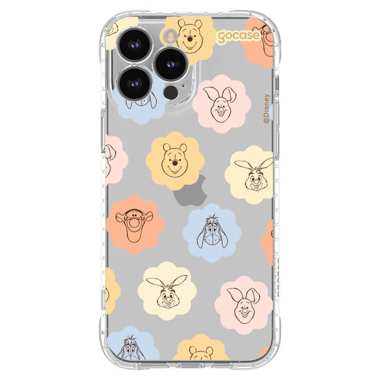 Capinha para celular  Turma do Pooh - Rostinhos em Flores