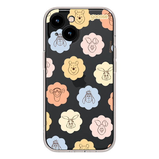 Capinha para celular  Turma do Pooh - Rostinhos em Flores